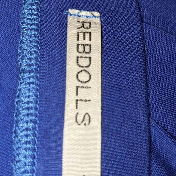 1X REBDOLLS Maxi Skirt with pockets Royal Blue - Picture 3 of 4